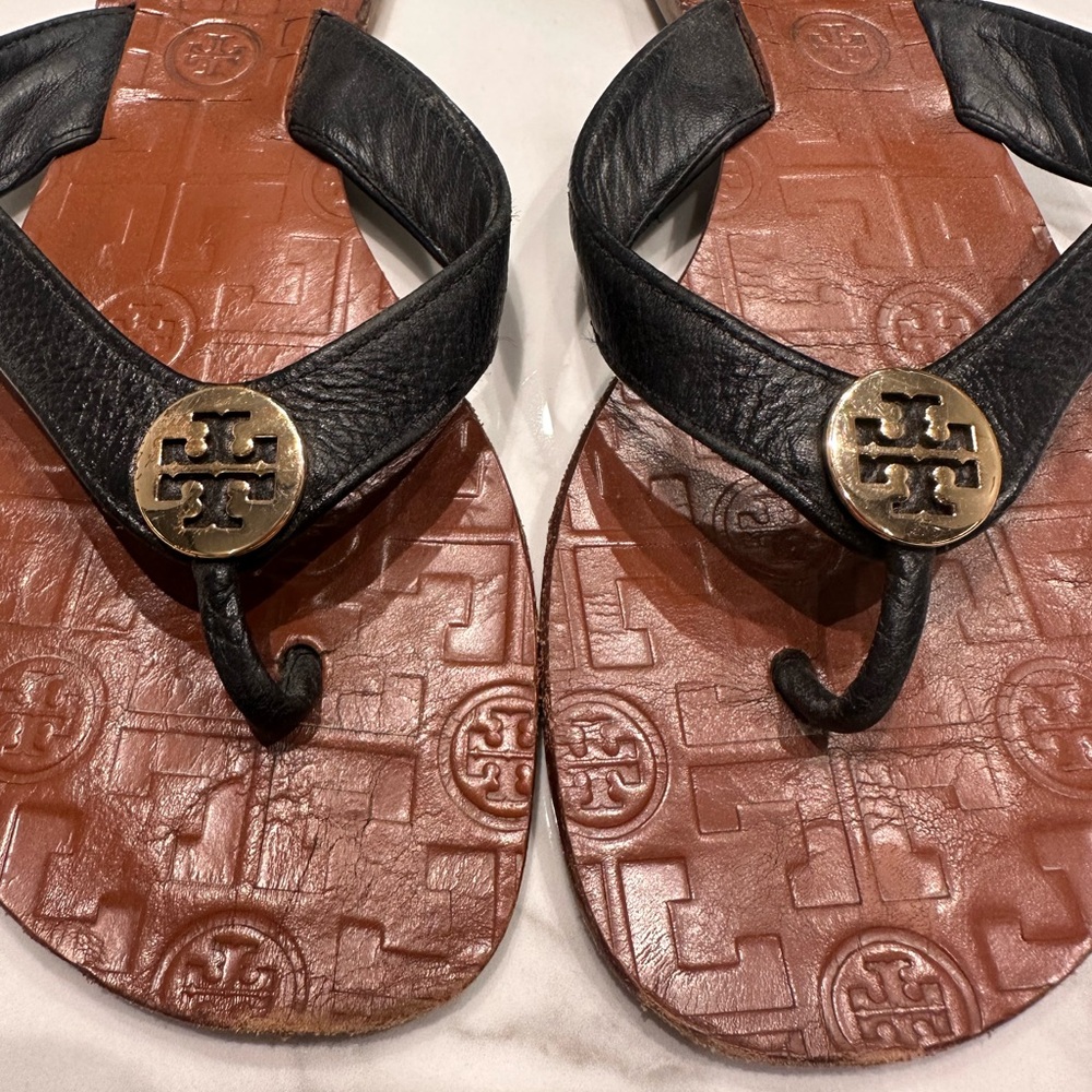 Tory Burch Black and Brown Sandals - Picture 3 of 4